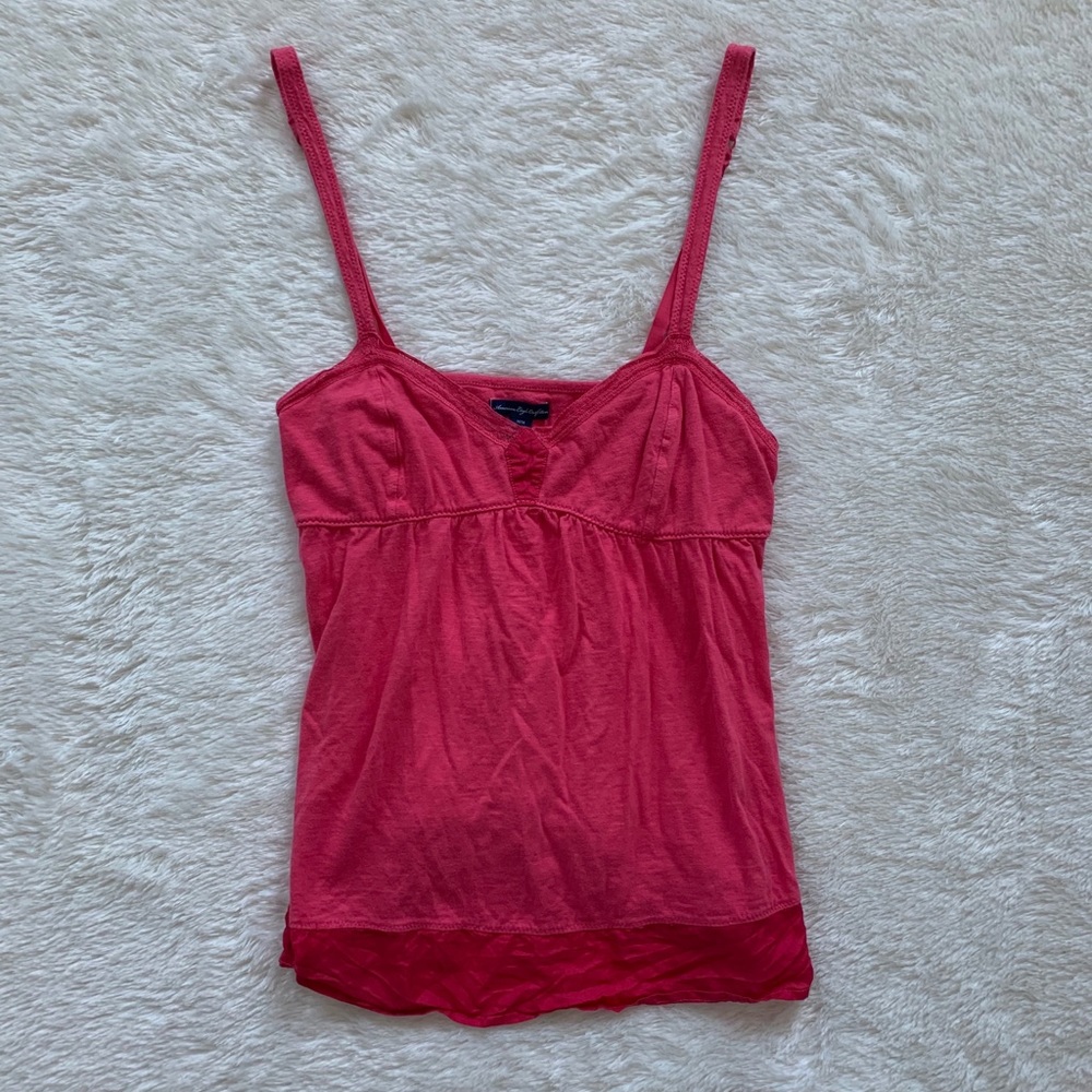 American Eagle Pink Babydoll Tank Top